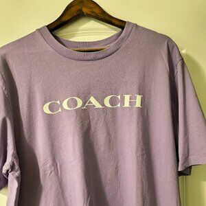 💜 COACH Men’s Logo T-Shirt – Lilac Purple – Size XXL